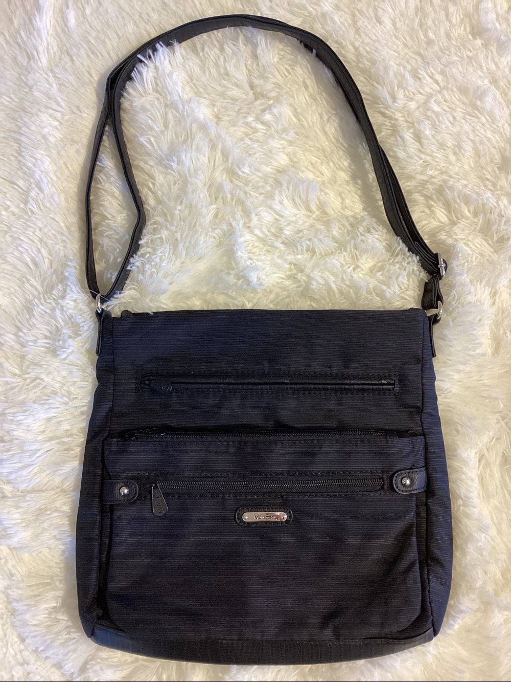MultiSac black and blue Lorraine crossbody bag or shoulder bag